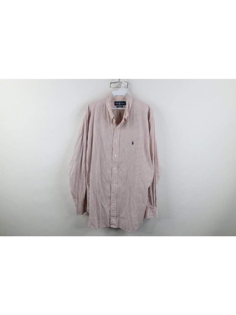 Vintage 90s Ralph Lauren Collared Button Down Shirt Mens Size 17.5 34/35 Striped